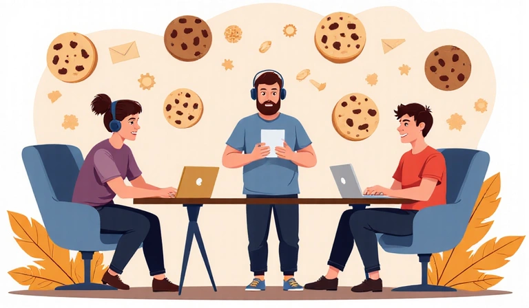 Illustration de contact pour questions sur les cookies